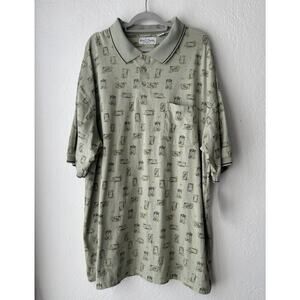 VTG Michael Austin Mens 5X Casual Golf Polo Shirt Golf Club All Over Print